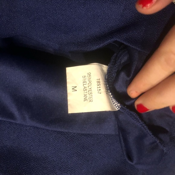 Toni dark blue scallop skirt - Picture 3 of 5